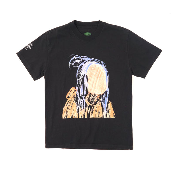 BusyBdy Faded Tee Black - front view